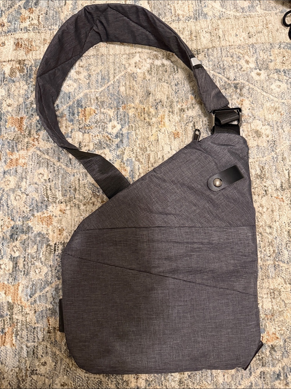 Anti-Theft Sling Bag for Men — Dark Gray